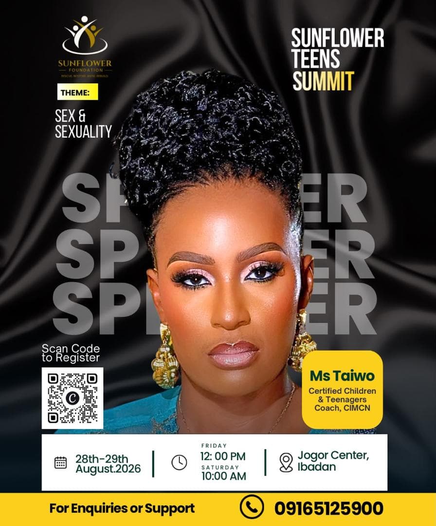 Speaker card for Ms Taiwo, certified children and teenagers coach